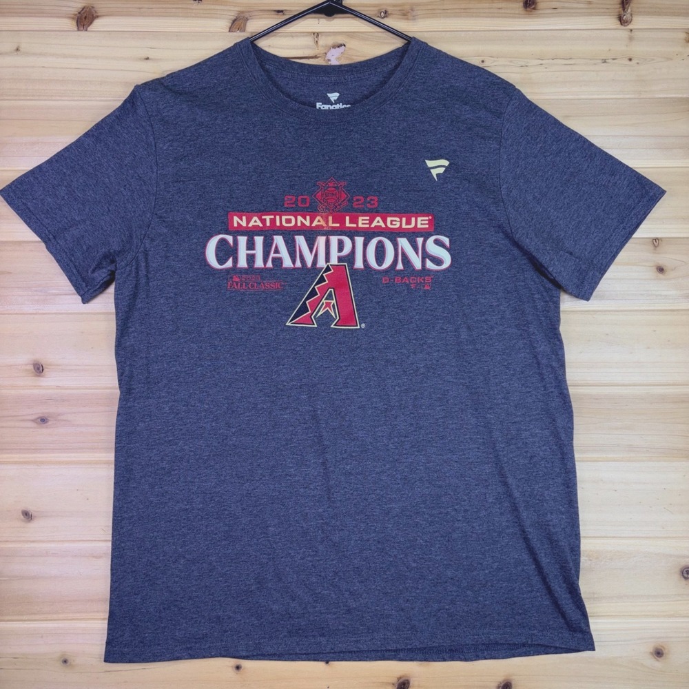 Fanatics Arizona Diamondbacks T-Shirt Men L Charcoal 2023 National League Champs
